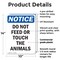 Signmission Do Not Feed Or Touch The Animals, 10 in W x Rectangle, Plastic OS-2PACK-NS-P-1014-V-11274 - alternate 4